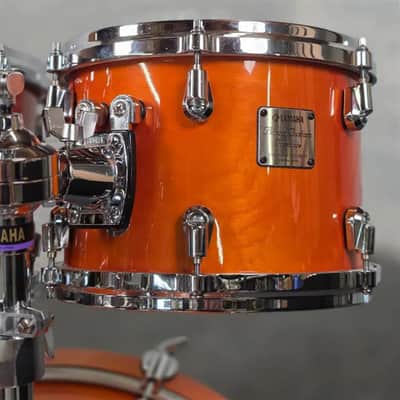 Used Yamaha Birch Custom Absolute 4pc Drum Set Honey Amber - Very Good image 2