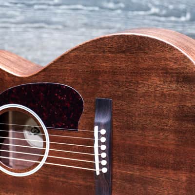 Guild M-20 Natural African Mahogany Guild USA Concert Acoustic Guitar w/Case image 7