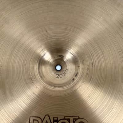 Paiste 2002 Black Logo 20" Ride Cymbal Vintage Used image 8