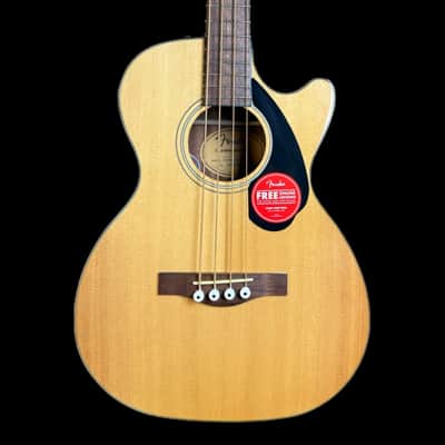 Fender CB-60SCE Electro Acoustic Bass, Natural image 1