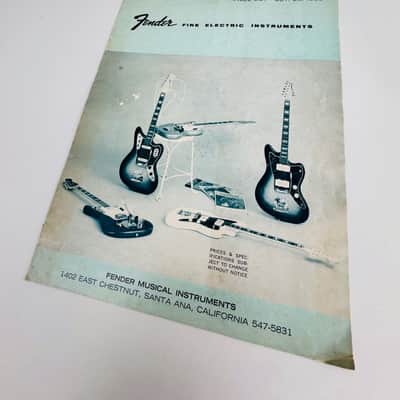 Fender “Fine Electric Instruments” Price List – October 24, 1966 image 1