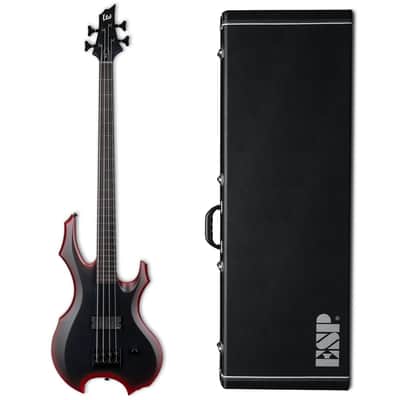 ESP LTD FL-4 Fred Leclercq Signature Bass Black Red Burst Satin + ESP Case B-STOCK image 1