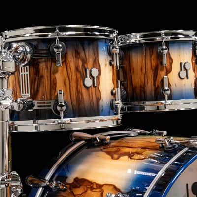 Sonor SQ2 5pc Medium Beech Shell Pack 10/12/14/16/22 - African Marble Blue Burst image 5