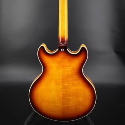 D'Angelico Premier DC Semi-Hollow Double Cutaway with Stop-Bar Tailpiece 2023 - Present - Dark Iced Tea Burst image 10