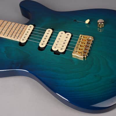Kiesel Solo HSS - Alder/Maple/Birdseye - Aqua Burst image 13
