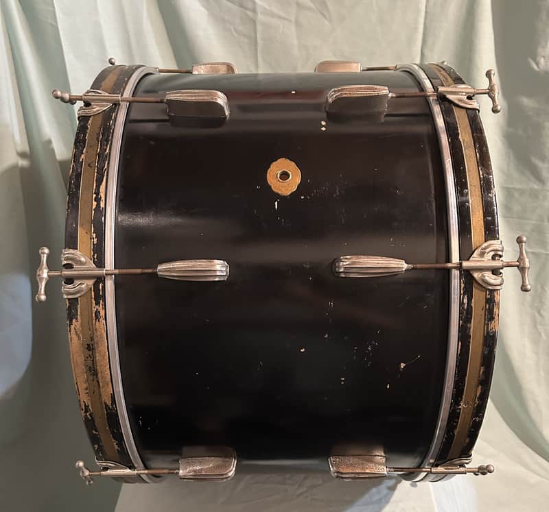 Slingerland Radio King Bass Drum 14x22 1940-1942 - Black Lacquer image 1