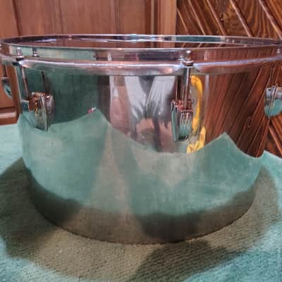 Ludwig Stainless Steel 18"(Diameter)x10"(Depth) Tom 1970's - Stainless Steel image 5
