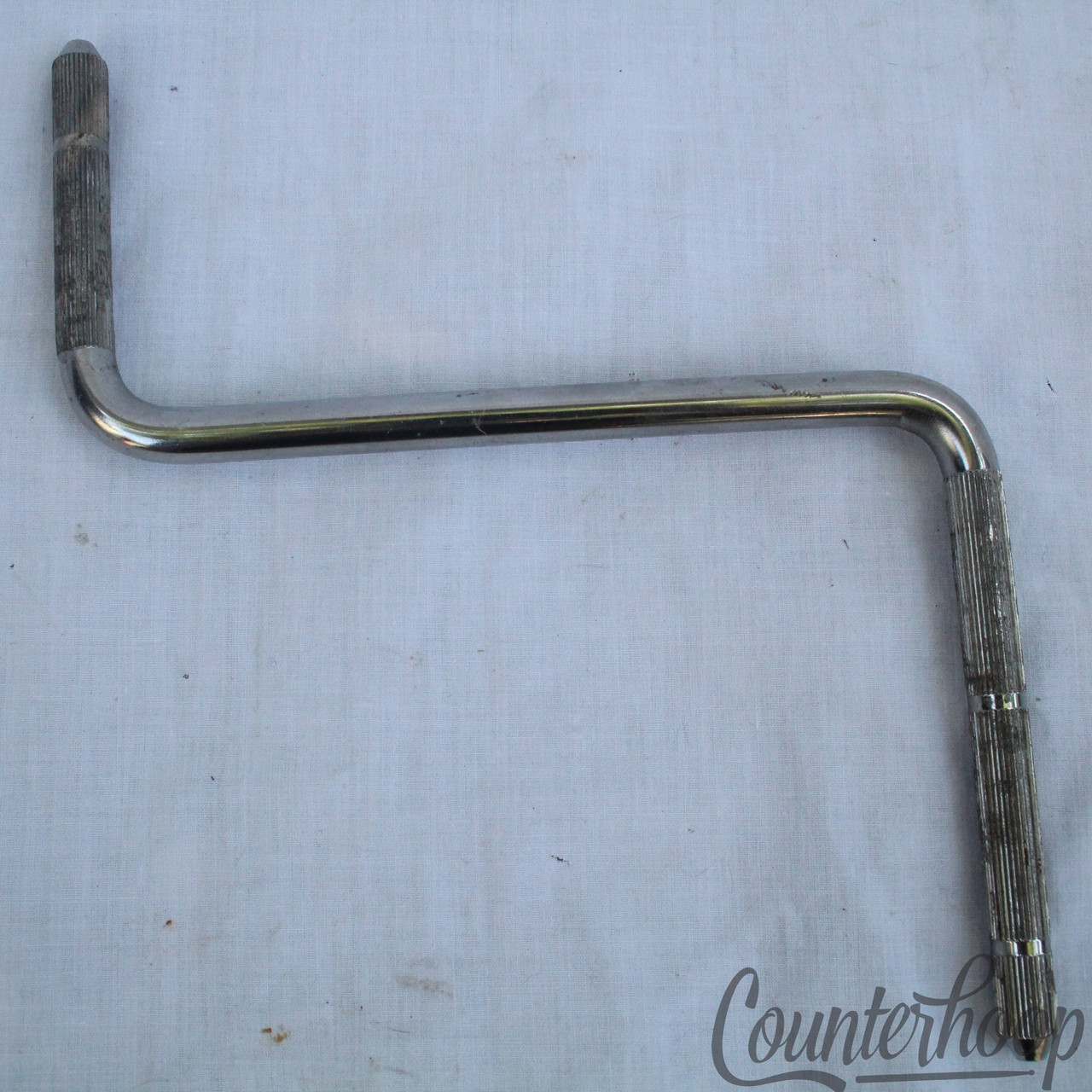 Pearl 7/16" Z-Arm Knurled Rod Chrome Vintage 60s Cowbell Mount Part 5",6.5",5.5" — main photograph