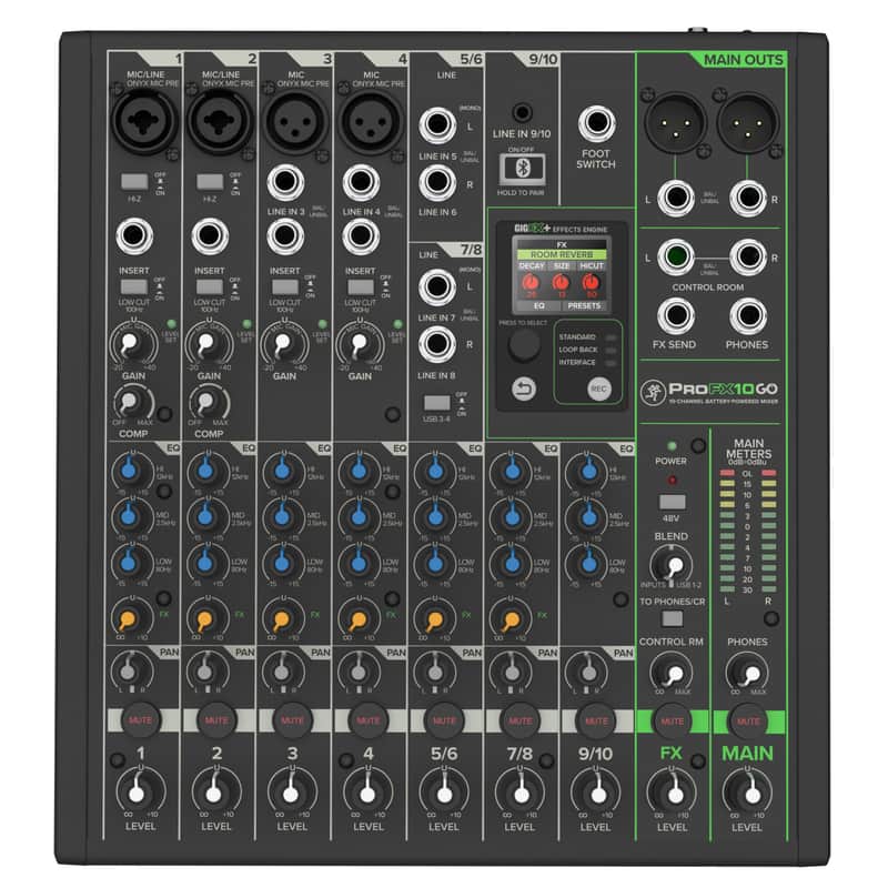 Mackie ProFX GO Battery-Powered 10-Channel Mixer image 1