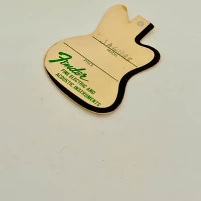 Vintage 1960 s Fender Jaguar Price Tag-Hang Tag Rare Circa 1966 image 3