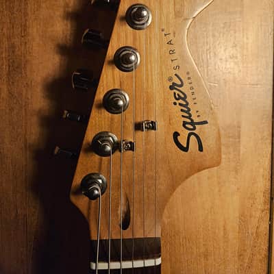 Squier Upgraded Black HSH Parts Caster, Gator case, strap, tech set up image 3