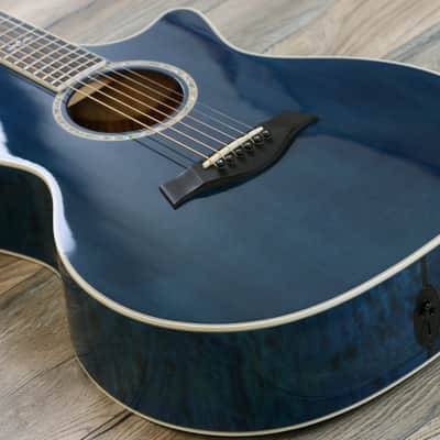 Super Clean! Taylor 614ce 2003 Koi Blue Limited Edition 5A Quilt + OHSC and candy image 6