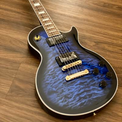 Soloking SLS60QM Deluxe in Black Aqua Burst Nafiri Special Run image 1