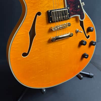 D'Angelico Excel DC Semi-Hollow Body Electric Guitar Amber Finish w/ OHSC image 3