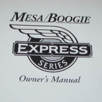 very near A+ (rarely handled) genuine Mesa Boogie Owner's Manual for Express Series 5:25 & 5:50  (NO amp included) from late 2000s/early 2010s, White Paper w/  Black Print/Graphics, 34 TOTAL pages Front Outer Cover to Back Outer Cover, 8 & 1/2" W x 11" H image 2