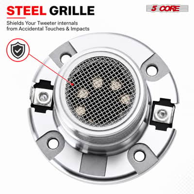 5 Core 1.5 Inch Super Tweeter 250W 8Ohm Pro Audio Aluminum Replacement Neodymium Bullet Horn image 3