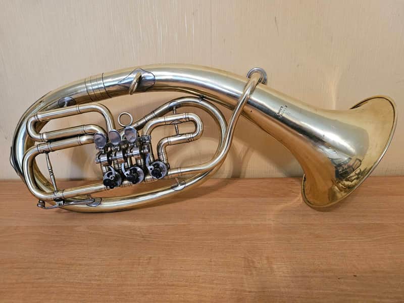 Alto Wind Brass Musical Instrument USSR Soviet Alt Vintage and Rare image 1