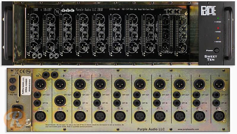 Purple Audio Sweet Ten 10-Slot Powered 500 Series Rack image 2