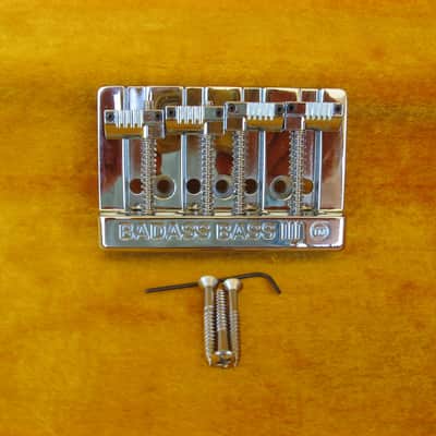 Leo Quan Bad Ass III Bass Bridge for Fender Bass-Chrome-Factory Grooved Saddless (BGB714) image 1