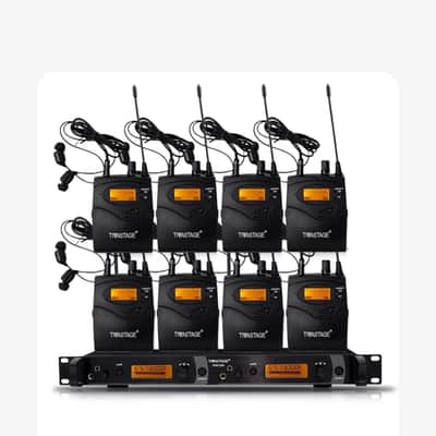Tiwastage Wireless IEM system in ear monitor with 8 bodypacks image 1