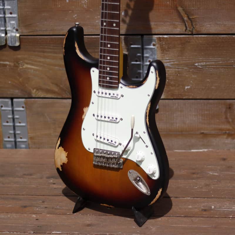 Vintage V6MRSSB Icon Series Distressed SSS - Distressed Sunburst image 1