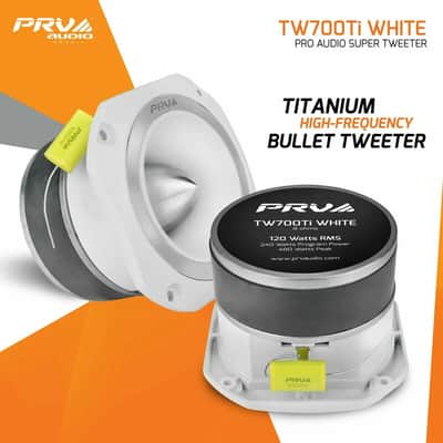 PRV TW700Ti WHITE Titanium 4" Super Bullet Tweeter 8-Ohm 240 Watts 3500 to 20kHZ image 6