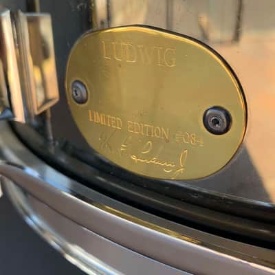 *RARE* 80's/90's Ludwig 3x13 Engraved Black Beauty #84 Piccolo Snare Drum w/ Hard Case image 7