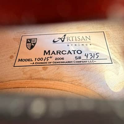 Artisan Strings Marcato Model 100 15" Viola 2006 SN: 4315 image 11