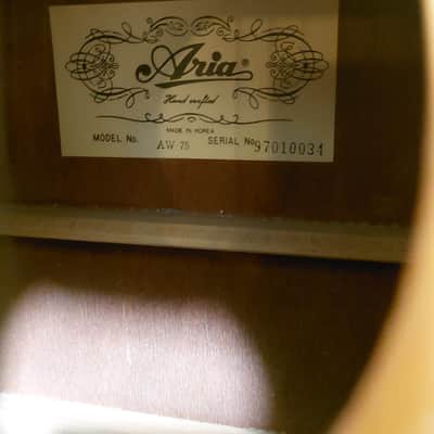 Aria AW 75 Vintage Dreadnought Western Guitar image 11