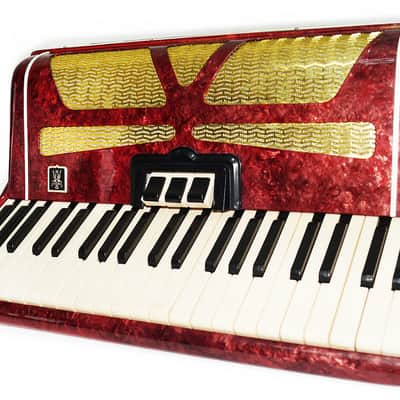 Piano Accordion for Adults Almaz 120 Bass made in Russia Straps Case 1912, Keyboard Accordian, Amazing sound. image 8