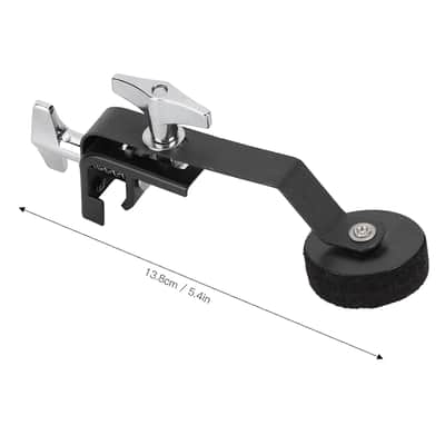 Drum Mute Snare Drum Damper External Clamp On Silencer With Felt Pad For Tone Control Practice Sound Reduction Drum Kit Accessories(Black) image 2