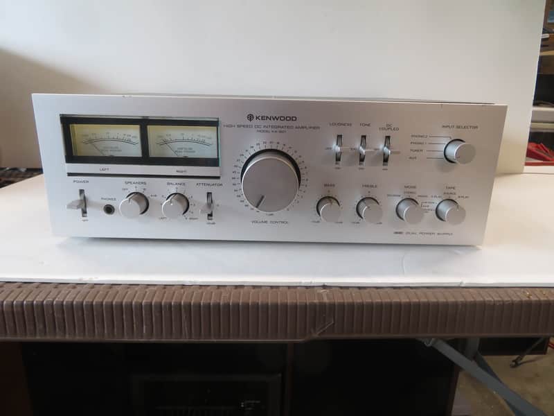 Kenwood KA-801 Integrated Amplifier late 1970's - silver faceplate image 1
