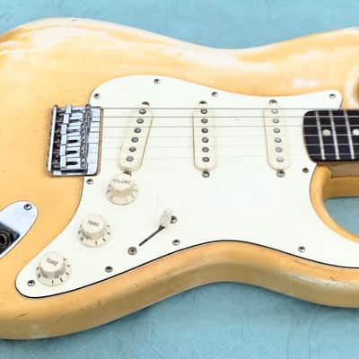 Fender Stratocaster 1975 - Olympic White to Creme HARDTAIL with rare rosewood fingerboard image 5