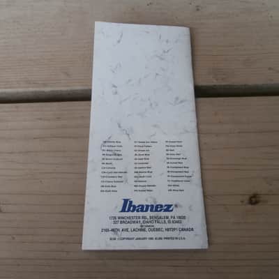 Vintage 1990 Ibanez Guitar and Bass Catalog! JEM, EX, Artist, JS Series! Rare, Original Case Candy! image 11