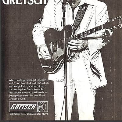 Gretsch Roy Clark Super Ax Original Marketing Ad Artwork - 1978 / UNIQUE COLLECTIBLE image 6
