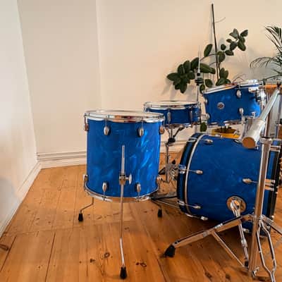 Gretsch Catalina Club Studio Blue Satin Flame Drum Set 2022 - Blue Satin Flame image 8