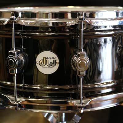 DW Drum Workshop Design Series - 6.5x14" Black Nickel Over Brass Snare Drum image 1