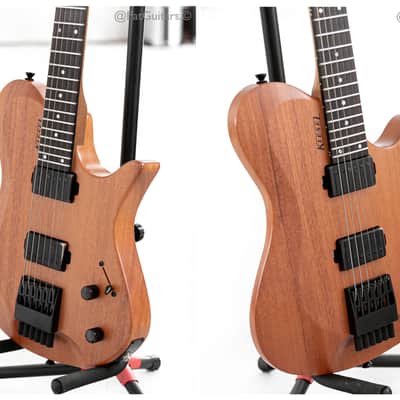 2019 Kiesel Zeus Mahogany Headless Guitar in Natural image 7