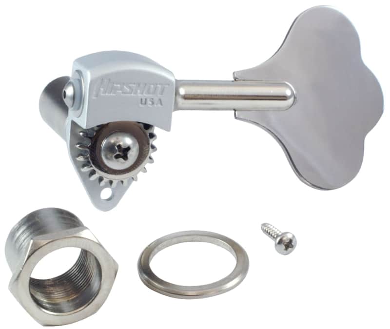 Hipshot 20675KC Clover Key Licensed Ultralite Bass Tuning Key 1/2", SATIN CHROME image 1