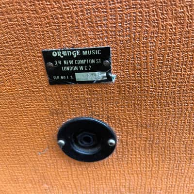 Vintage very rare late 60s 1970 Orange Matamp 4x12 speaker cab Celestion greenback Thames Ditton 25w quartet G12M for amp not Marshall Hiwatt Park image 6