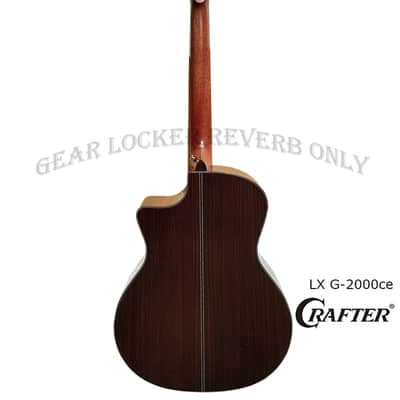 Crafter LX G-2000ce all solid torrefied Alpine Spruce & rosewood electric guitar image 4