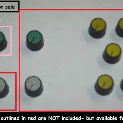 ONE lightly used genuine DOD Green & Black knob for 545-A Wah Filter or 565 Stereo Chorus (Performer Series) NO pedal - NO other items, 1980s, hard plastic, Green TOP, Black SIDES, Black Top EDGE, Black Position LINE image 24