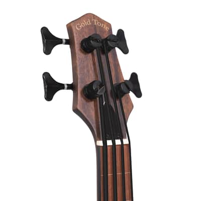 GOLD TONE MicroBass ME-Bass FRETLESS Short-Scale 4-string BASS guitar w/ GIG BAG image 4