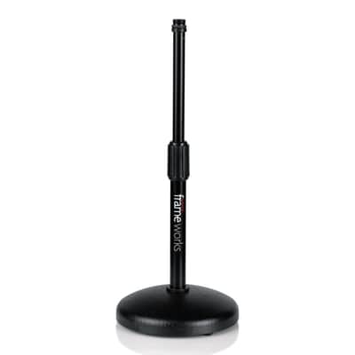 Gator Frameworks Desktop Microphone Stand with Round Weighted & Adjustable Base image 1