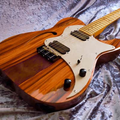 GB Liuteria Traditional Tele semi hollow rosewood and purple resin image 18