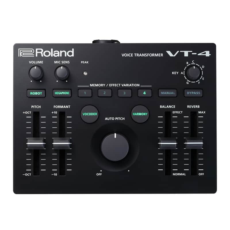 Roland VT-4 Compact 5 Hour Battery Life MIDI Control Vocal Transformer (Black) image 1