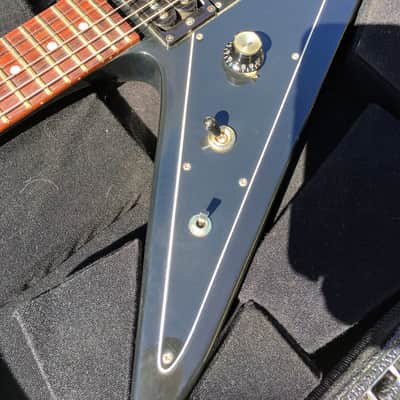 Black Rock Reverse Flying V 80's Black image 5