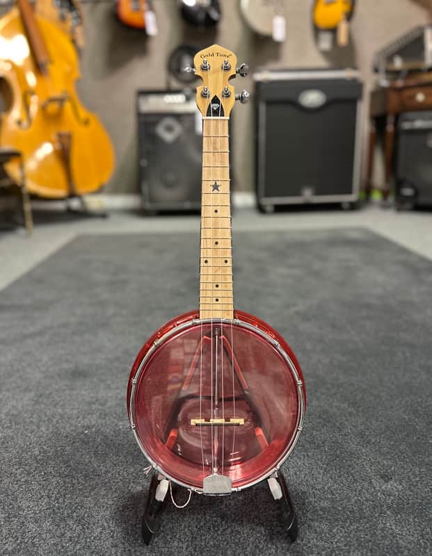 Gold Tone Little Gem Acrylic Concert Banjolele w/gigbag image 1
