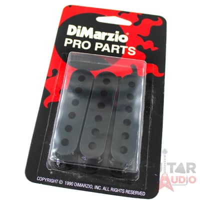 DiMarzio Pickup Covers Set of (3) for Fender Strat/Stratocaster - BLACK DM2001BK