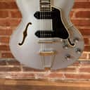 Eastman T64 Trapeze Iced Blue Metallic 16" Thin Line Tonerider P90